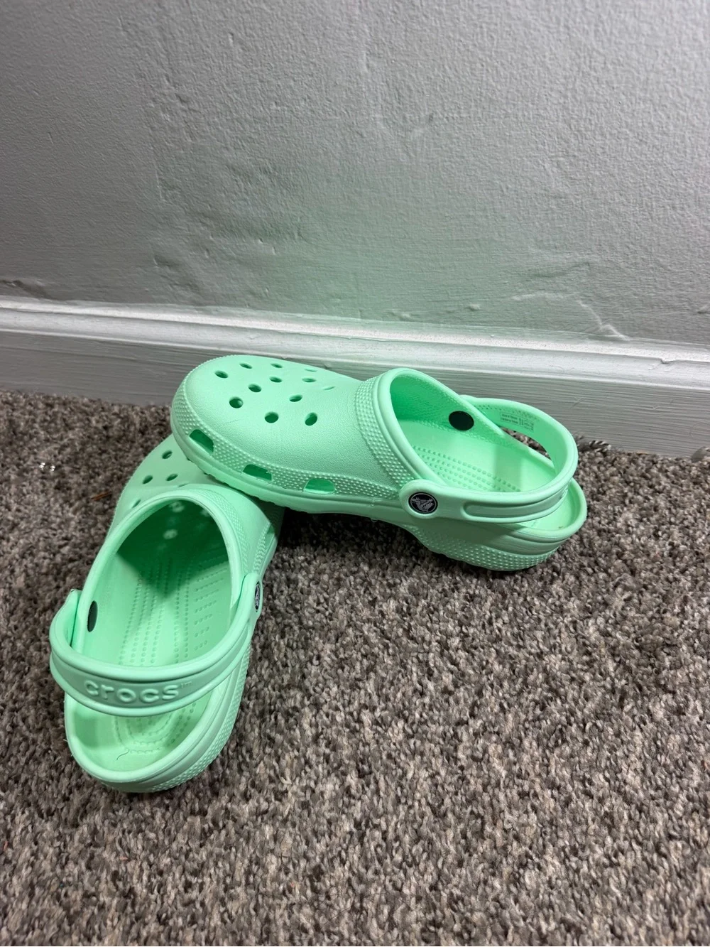 CROCS Kids Mint Green Classic Clogs
